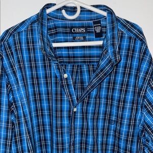 Chaps Blue Casual Button Down Shirt